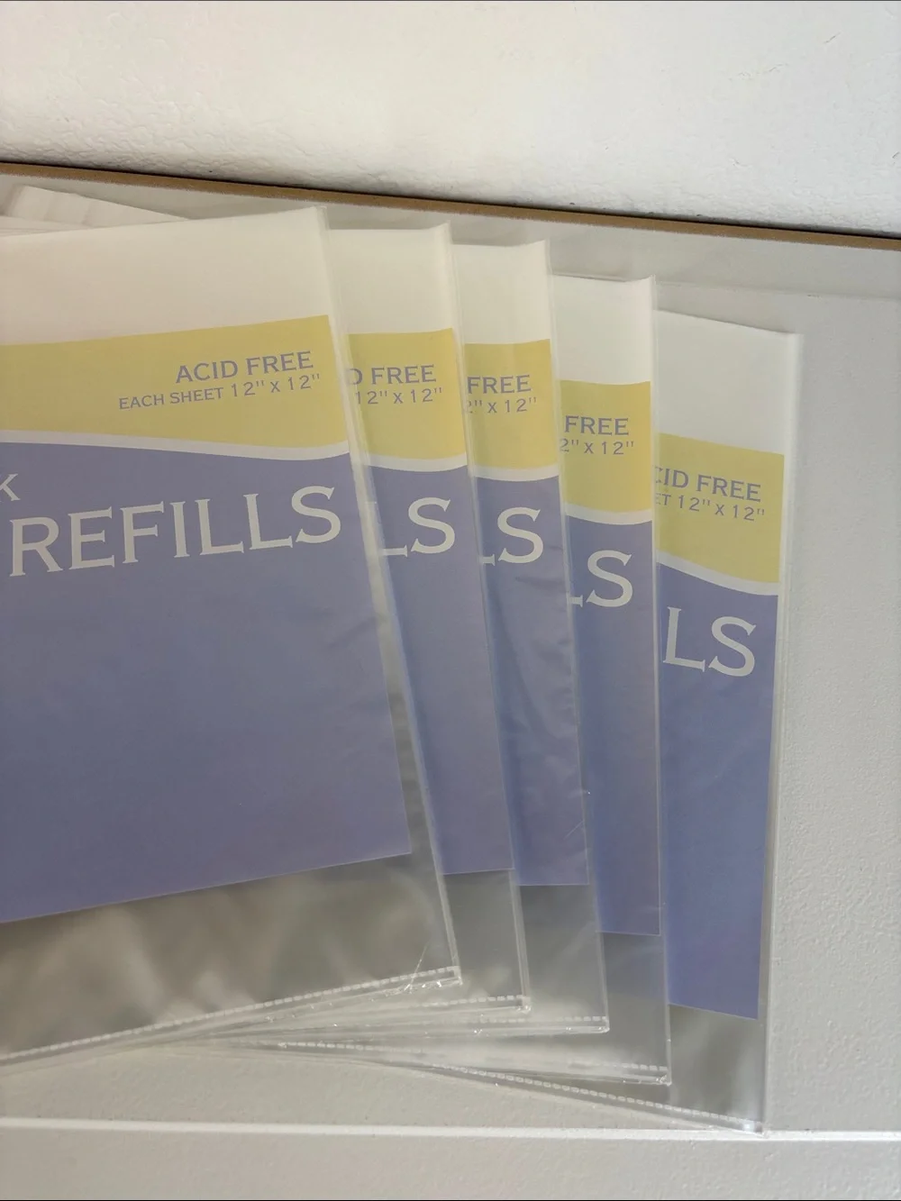 Scrapbook Refill Clear Pages - 10 Pack Lot of 5